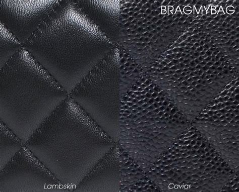 chanel lambskin or calfskin leather difference|what is caviar leather.